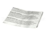 23376 Ultrafryer Decal, Warning -Improper Insta