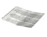 23376 Ultrafryer Decal, Warning -Improper Insta