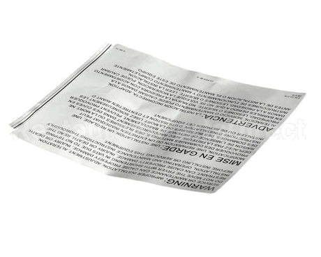 23376 Ultrafryer Decal, Warning -Improper Insta
