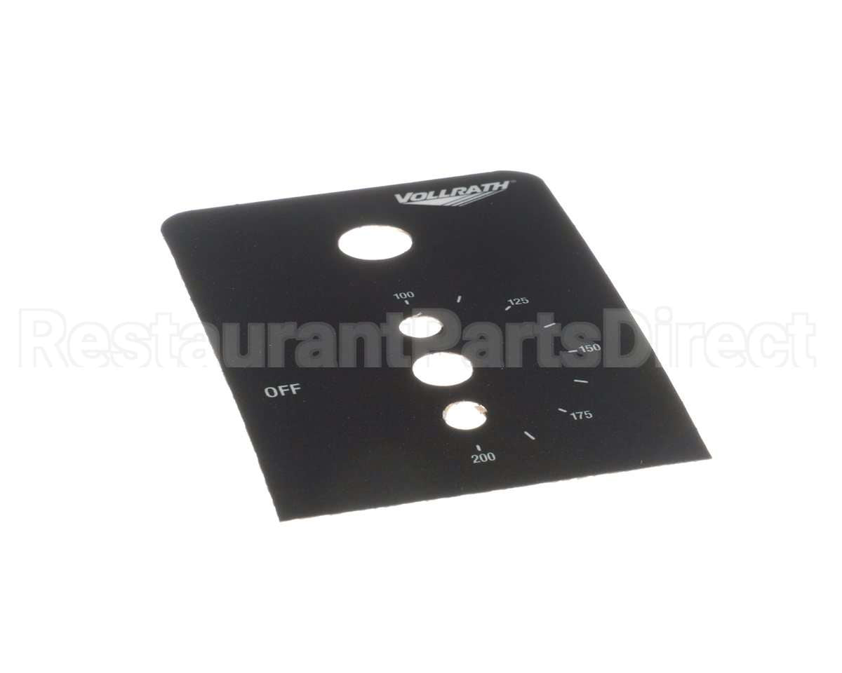 23877-1 Vollrath Control Label- Retro Warmer