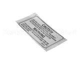 23A318 Ultrafryer Decal, Warning 250V Fuse Note