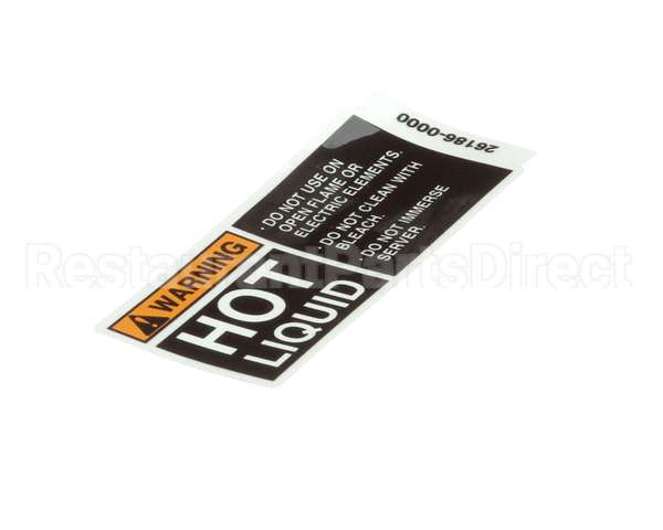 26186.0000 Bunn Decal, Warning Hot Liquid