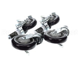 28-124S Krowne Set Of 1-1/2" Stem Caster With 5" Lockin