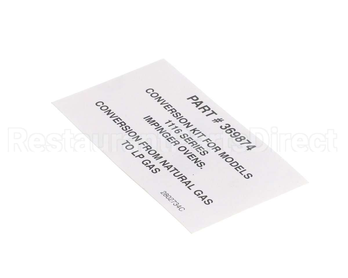 2802734 Lincoln Label Box 369874 Kit