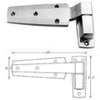 2860-1214-1110 Compatible Standard Keil Hinge, Cam (1-3/4" Ofst)