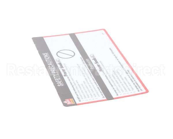 29595 Power Soak Systems Decal - Wendy's Safety Precaut
