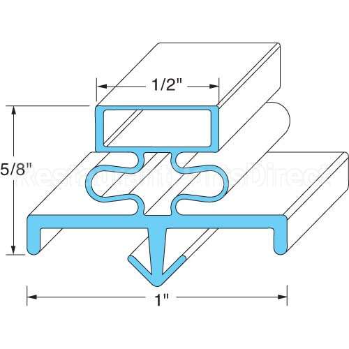 2GAD0691-022 Compatible Midwest Appliance Parts Door Gasket 20-1/2" X 25-1/2"