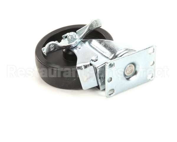 32192 Silver King Caster Plate 5In Wh/6 1/4 Th W/ Lock