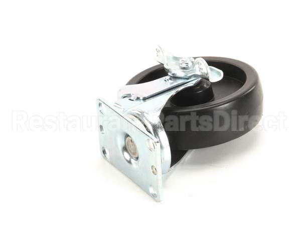 32192 Silver King Caster Plate 5In Wh/6 1/4 Th W/ Lock