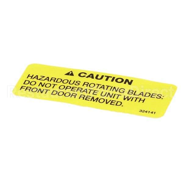 324141 Compatible Stoelting Decal Caution-Rotating Blades