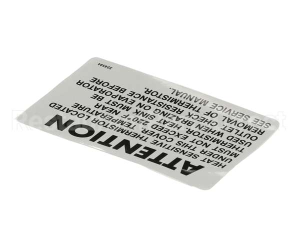 324594 Stoelting Decal Attention Heat Sensitive