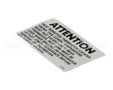 324594 Stoelting Decal Attention Heat Sensitive