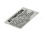 324594 Stoelting Decal Attention Heat Sensitive