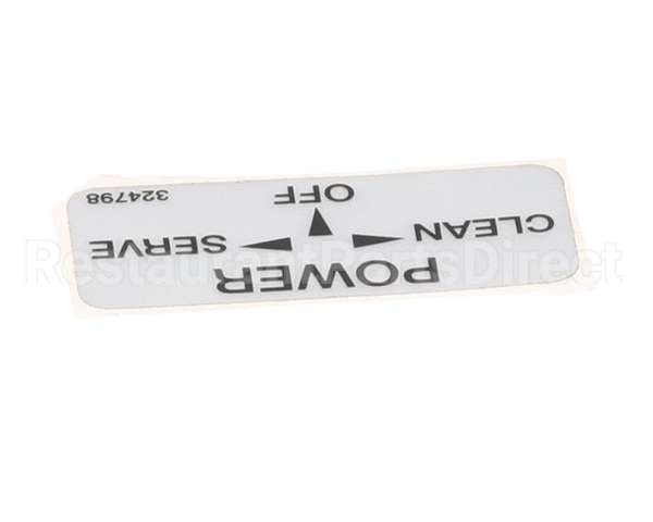 324798 Stoelting Decal; Clean/Off/Serve
