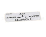 324798 Stoelting Decal; Clean/Off/Serve