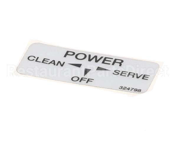 324798 Stoelting Decal; Clean/Off/Serve