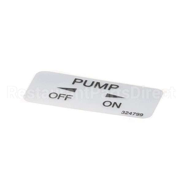 324799 Compatible Stoelting Decal Pump On-Off