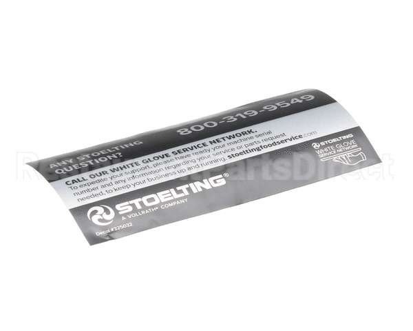 325032 Stoelting White Glove Service Decal