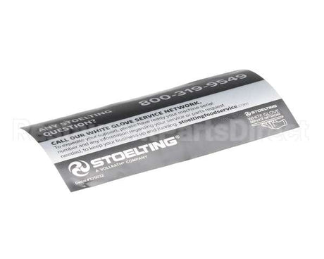 325032 Stoelting White Glove Service Decal