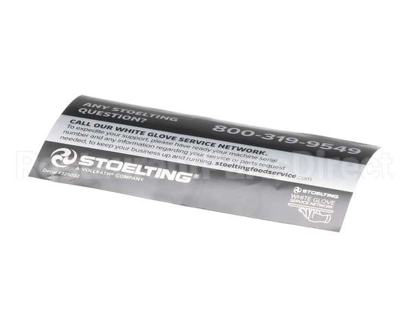 325032 Stoelting White Glove Service Decal