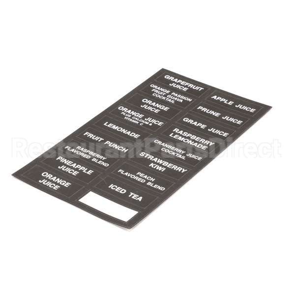 32861.0000 Compatible Bunn Decal, Flavors-Juice Dispenser