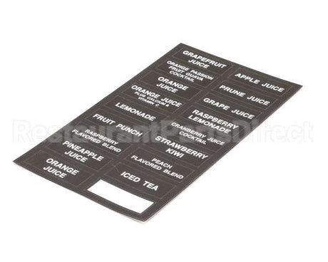 32861.0000 Bunn Decal, Flavors-Juice Dispenser