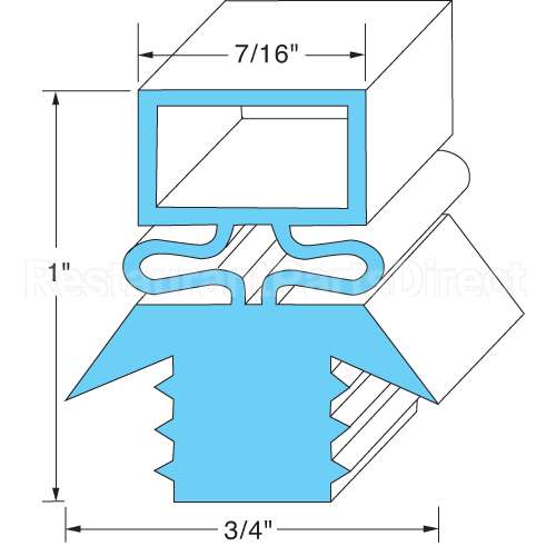 341-27565-03 Compatible Traulsen Door Gasket 23-1/2" X 29-1/2"