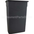 34202323 Compatible Carlisle Foodservice Rectangular Trash Can Grey