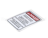 35822 Henny Penny Label-Lid-Danger