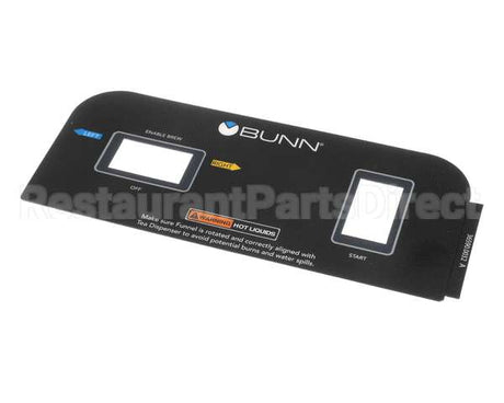 36590.0032 Bunn Decal, Cont Pnl Dual Dilu