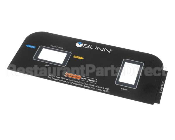 36590.0032 Bunn Decal, Cont Pnl Dual Dilu