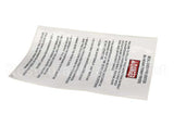 37332 Henny Penny Label-Boilover Prevention, Gm
