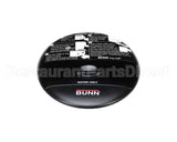 37495.1000 Bunn Lid Assembly, Mca/Mcp With Decal