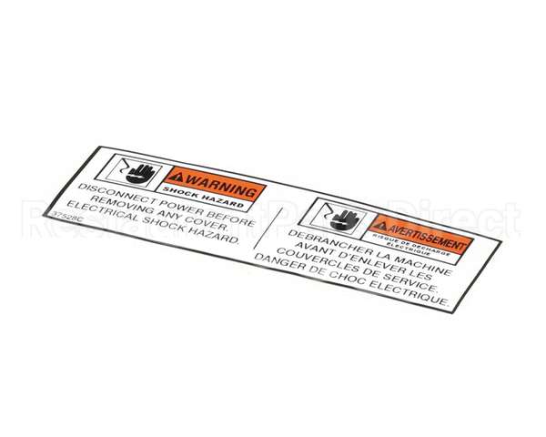 37528 Henny Penny Label - Bi-Ling Disc. Power