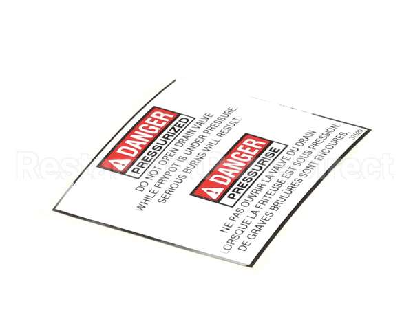37529 Henny Penny Label - Bi-Ling Drain Valve