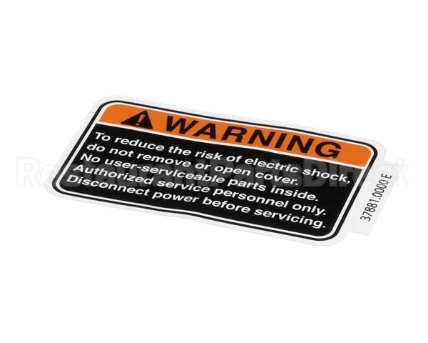 37881.0000 Bunn Decal, Warning No Svce Parts