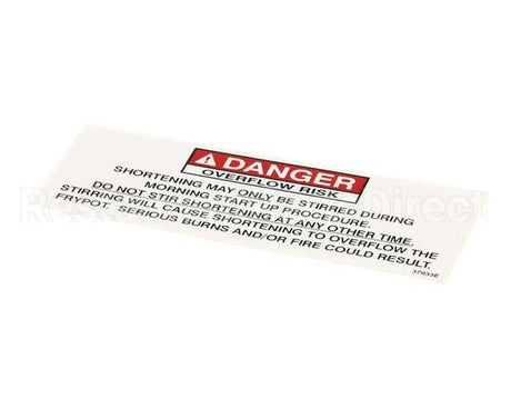37933 Henny Penny Label-Danger Stirring