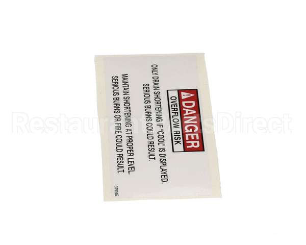 37934 Henny Penny Label - Danger Shortening