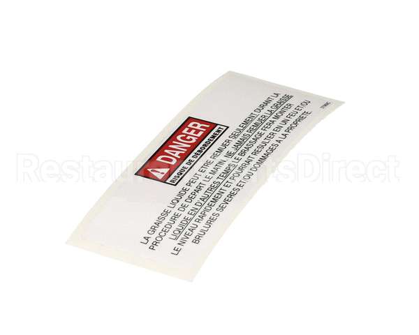 37989 Henny Penny Label-Danger Stirring Fre