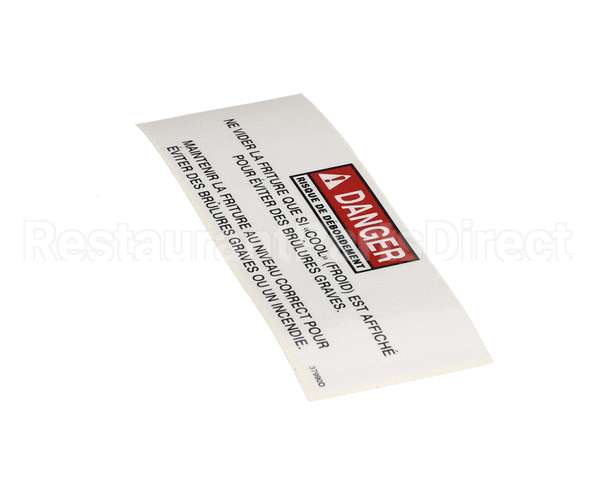 37990 Henny Penny Label - Danger Shortening, Fre