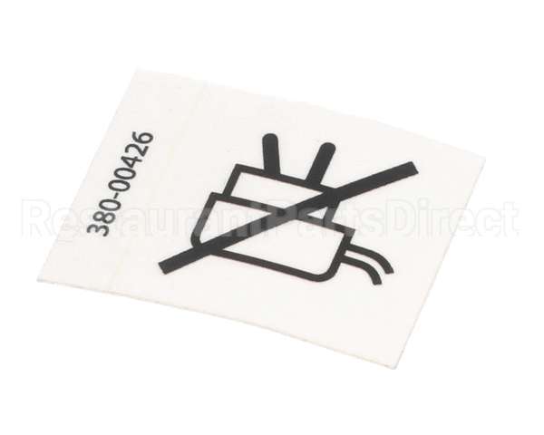 380-00426 Grindmaster Cecilware Label,Caution,Damaged Plug
