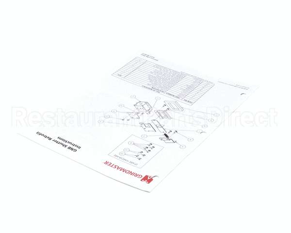 390-00173 Grindmaster Cecilware Instructions Shutter Kit Gnb
