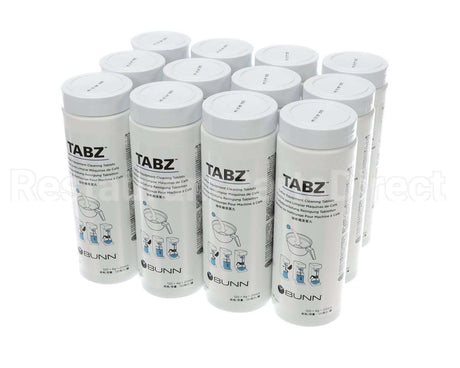 39637.0004 Bunn Cleaner, Brewer Tabz 12/Case
