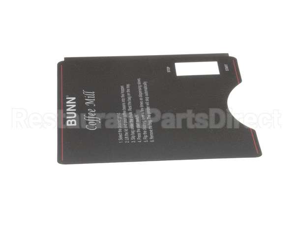 39957.0000 Bunn Decal, Grinder W/Switch(G2/G3
