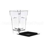 40-609-61 Blendtec 4 Sided Jar W/Soft Blk Lid