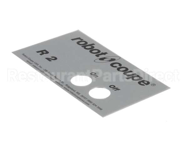 400538 Robot Coupe Front Data Plate