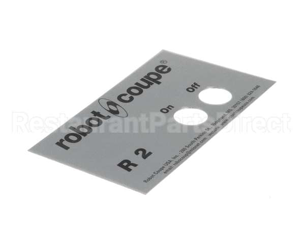 400538 Robot Coupe Front Data Plate