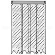 401SA6043184F Compatible Kason Kason - 401Sa6043184 Strip Curtain, 31 X 84