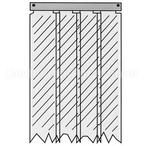 401SA6043184F Compatible Kason Kason - 401Sa6043184 Strip Curtain, 31 X 84
