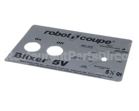 408089 Robot Coupe Front Plate Blixer 5Vv